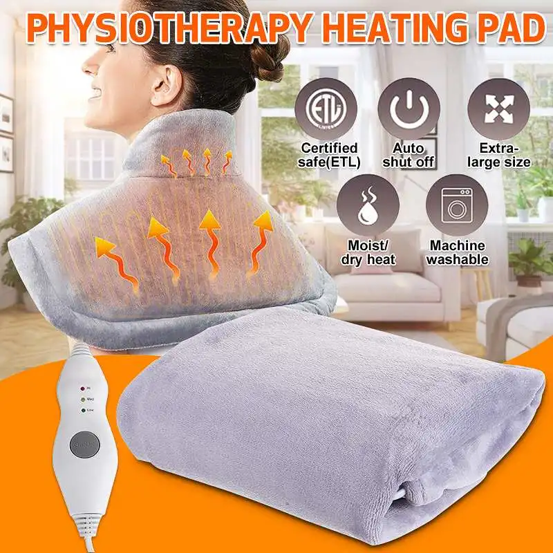 Electric Heating Pad Blanket Timer Physiotherapy Heating Pad For Shoulder Neck Back Spine Leg Pain Relief Winter Warm 57X43cm
Electric Heating Pad Blanket Timer Physiotherapy Heating Pad For Shoulder Neck Back Spine Leg Pain Relief Winter Warm 57X43cm