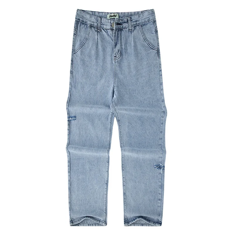 Summer drop feeling wide leg loose straight tube large size tooling thin nine point jeans men's fashion brand 
Summer drop feeling wide leg loose straight tube large size tooling thin nine point jeans men's fashion brand