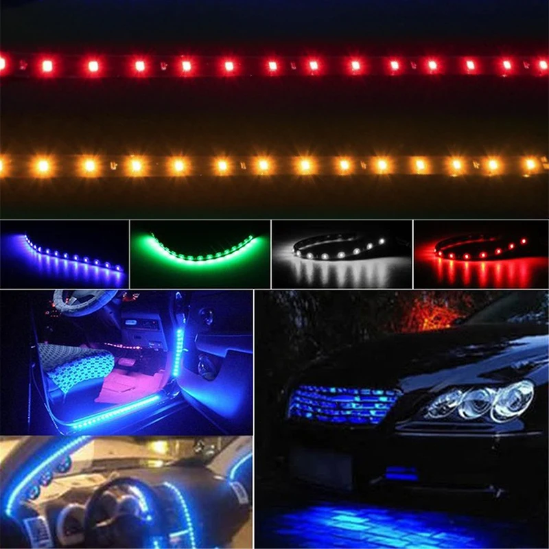 LED Car Light Ambient Lamp30CM 15 LED Car Flexible Strip Home Decoration White Light Lamp 12V Waterproof Decorative Lamp
LED Car Light Ambient Lamp30CM 15 LED Car Flexible Strip Home Decoration White Light Lamp 12V Waterproof Decorative Lamp