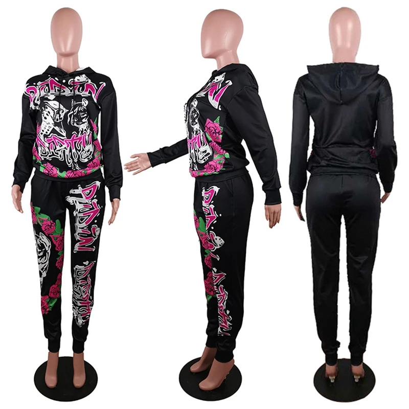 ZKYZWX Rose Print Hoodies Two Piece Joggers Women Set Long Sleeve Crop Tops Fall Fashion Sweatpants Lounge Wear Matching Sets
ZKYZWX Rose Print Hoodies Two Piece Joggers Women Set Long Sleeve Crop Tops Fall Fashion Sweatpants Lounge Wear Matching Sets