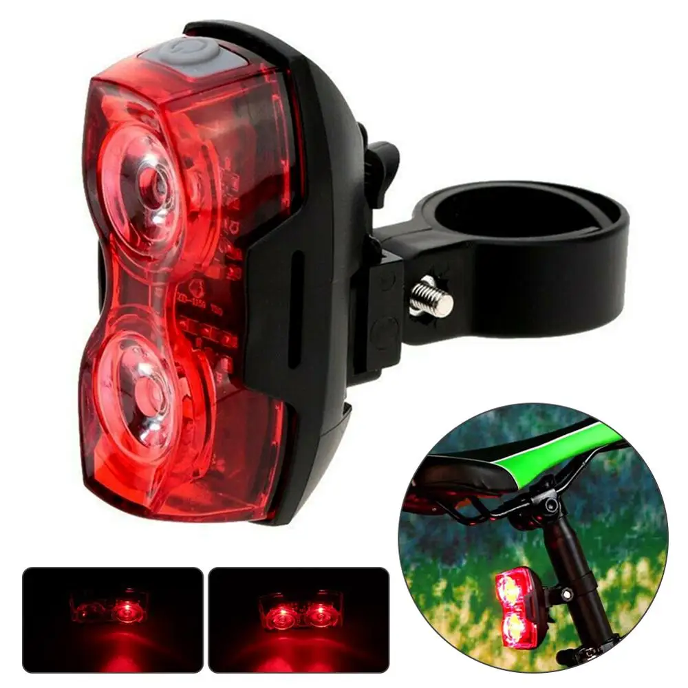 Bicycle Taillights 2 LED Cycling Bicycle Tail Waterproof Flashing Bike Back Light Warning Lamp
Bicycle Taillights 2 LED Cycling Bicycle Tail Waterproof Flashing Bike Back Light Warning Lamp