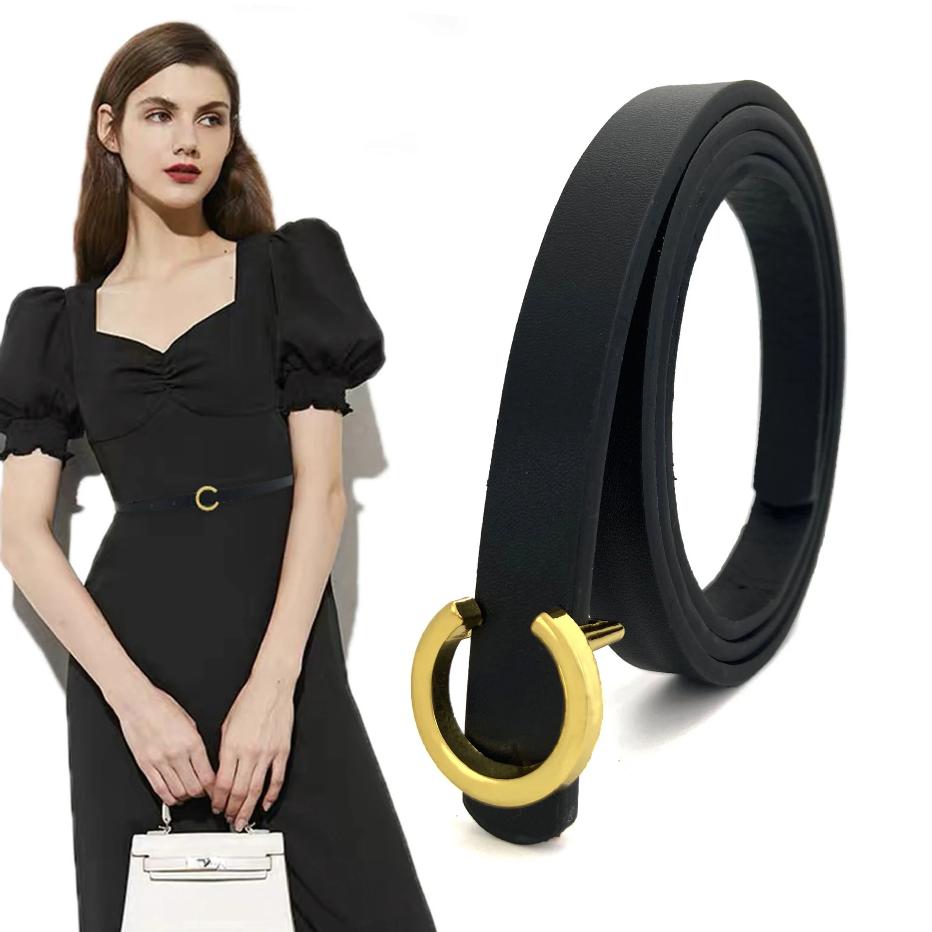 2021 Leather Thin Waist Belt Female C Buckle Fashion Waist Suit with Skirt Decoration Designer Belts Women High Quality Luxury
2021 Leather Thin Waist Belt Female C Buckle Fashion Waist Suit with Skirt Decoration Designer Belts Women High Quality Luxury