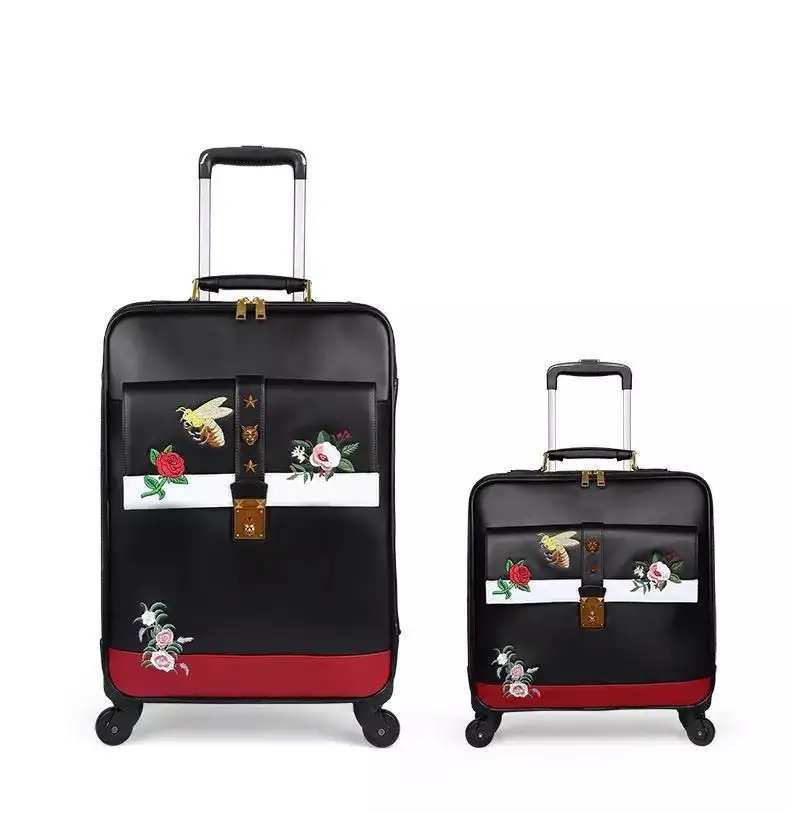 Fashion luggage series 16/20/24 inch size High quality embroidery Rolling Luggage Spinner brand Travel Suitcase
Fashion luggage series 16/20/24 inch size High quality embroidery Rolling Luggage Spinner brand Travel Suitcase