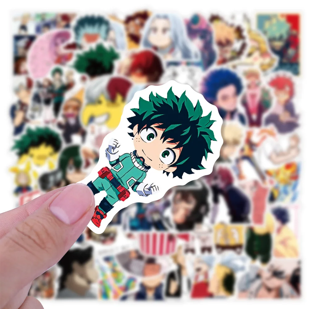 50 шт. My Hero Академия шото Тодороки наклейки Косплэй Bakugou Katsuki haku ПВХ