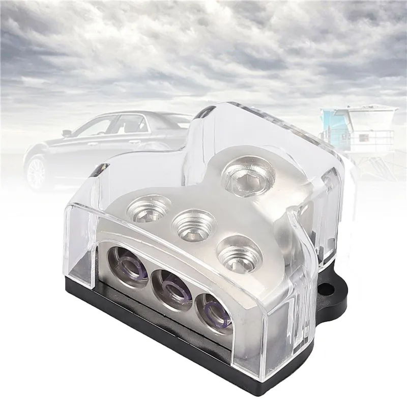 3 Way Power Distribution Block Car Audio Modified Stereo Amplifier 1. 1 X 0GA IN/ 3 X 4GA OUT High Conductivity Copper Alloy
3 Way Power Distribution Block Car Audio Modified Stereo Amplifier 1. 1 X 0GA IN/ 3 X 4GA OUT High Conductivity Copper Alloy