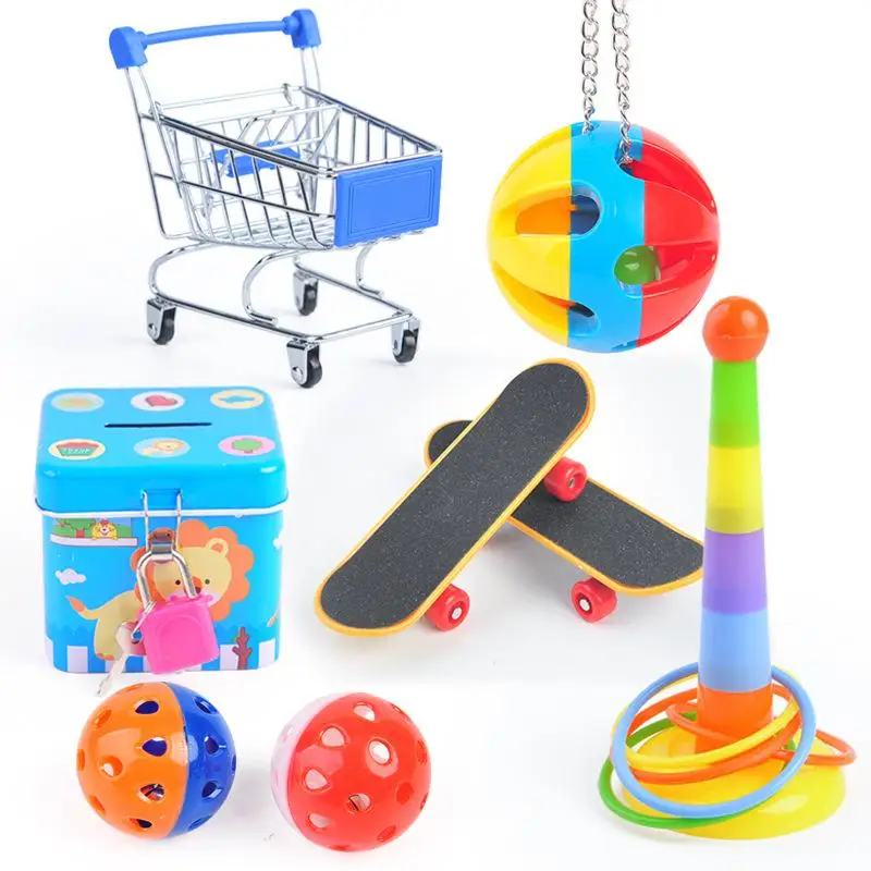 5/6/7PCS Parrots Toys Set Bird Accessories for Small Pet Playing Skateboard Cart Ball Parrot Training Interaction Toy Supplies
5/6/7PCS Parrots Toys Set Bird Accessories for Small Pet Playing Skateboard Cart Ball Parrot Training Interaction Toy Supplies