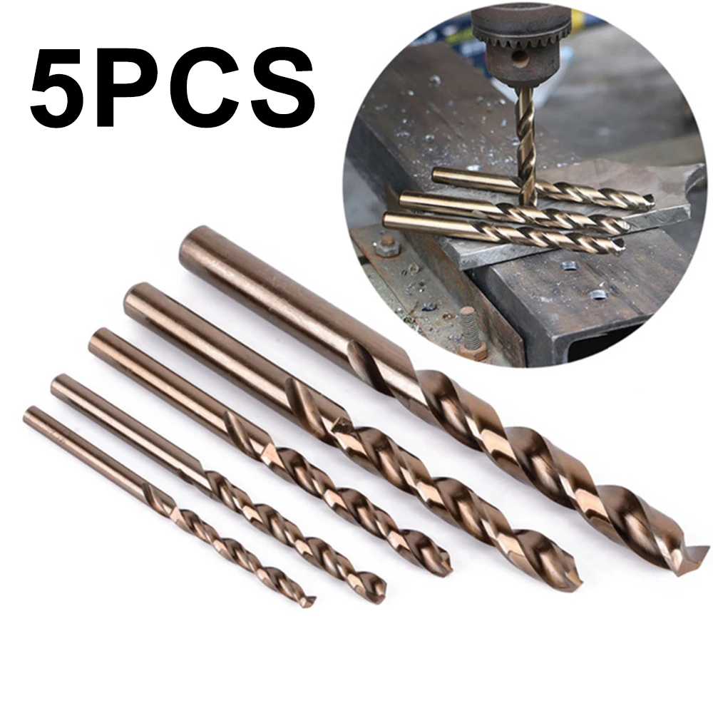5PCS HSS-CO Cobalt Drill Bits M35 Set 4/5/6/8/10mm How Saw Opener For Woodworking Carpentry Tools Kit
5PCS HSS-CO Cobalt Drill Bits M35 Set 4/5/6/8/10mm How Saw Opener For Woodworking Carpentry Tools Kit