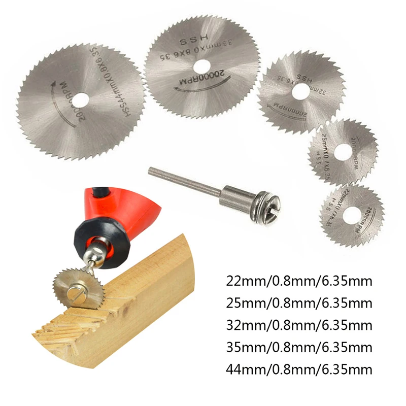 6pcs 22-44mm Set Mini HSS Circular Saw Blade Rotary Tool For Metal Cutter Power Tool Set Wood Cutting Discs Drill Mandrel Cutoff
6pcs 22-44mm Set Mini HSS Circular Saw Blade Rotary Tool For Metal Cutter Power Tool Set Wood Cutting Discs Drill Mandrel Cutoff