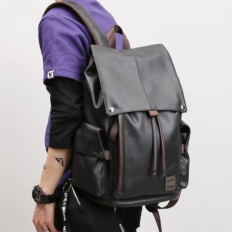 Simple Leather Backpack Business Large Capacity Students Vintage Korean Fashion Backpack Laptop Mochila Hombre Travel Bags DE50S
Simple Leather Backpack Business Large Capacity Students Vintage Korean Fashion Backpack Laptop Mochila Hombre Travel Bags DE50S
