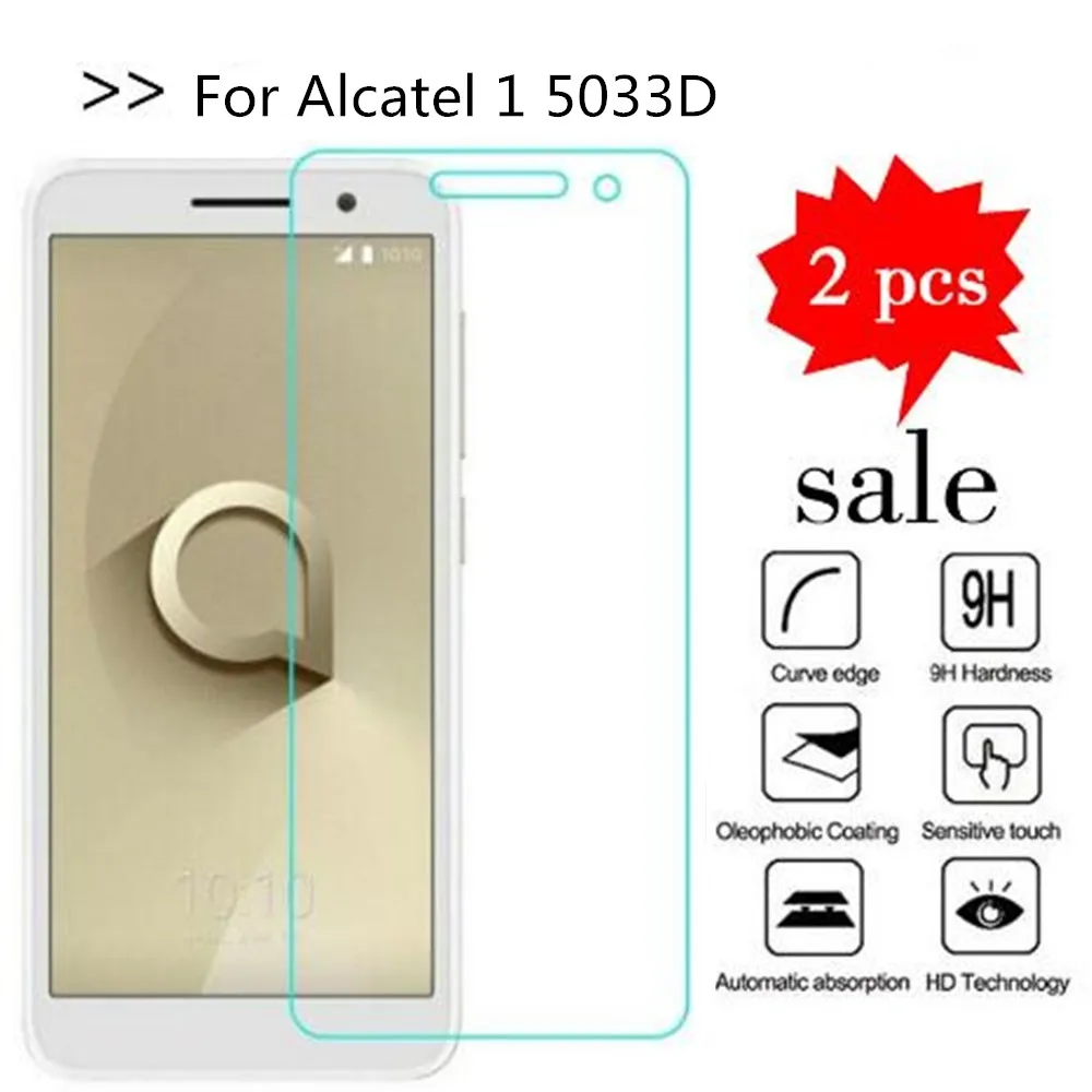 2 шт. Защитное стекло для Alcatel 1 5033D закаленное 5033 5033A 5033Y 5033X защитная пленка |