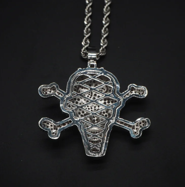 Мужское ожерелье в стиле хип-хоп с инкрустированным медным цирконием два цвета