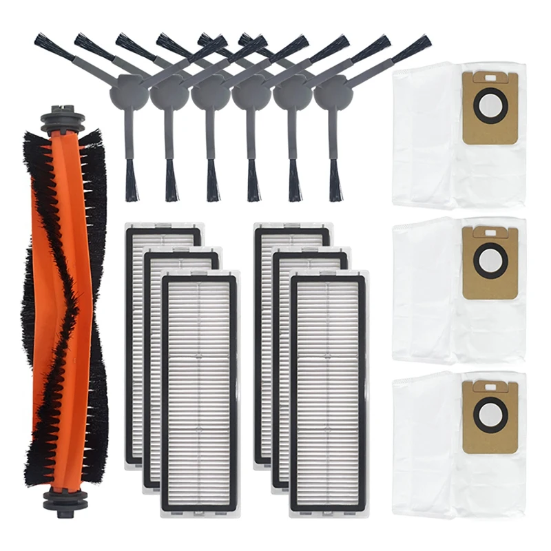 16Pcs Side Brush Main Brush HEPA Filters Dust Bag Accessories For Dreame Bot L10 Plus Vacuum Cleaner Accessories
16Pcs Side Brush Main Brush HEPA Filters Dust Bag Accessories For Dreame Bot L10 Plus Vacuum Cleaner Accessories