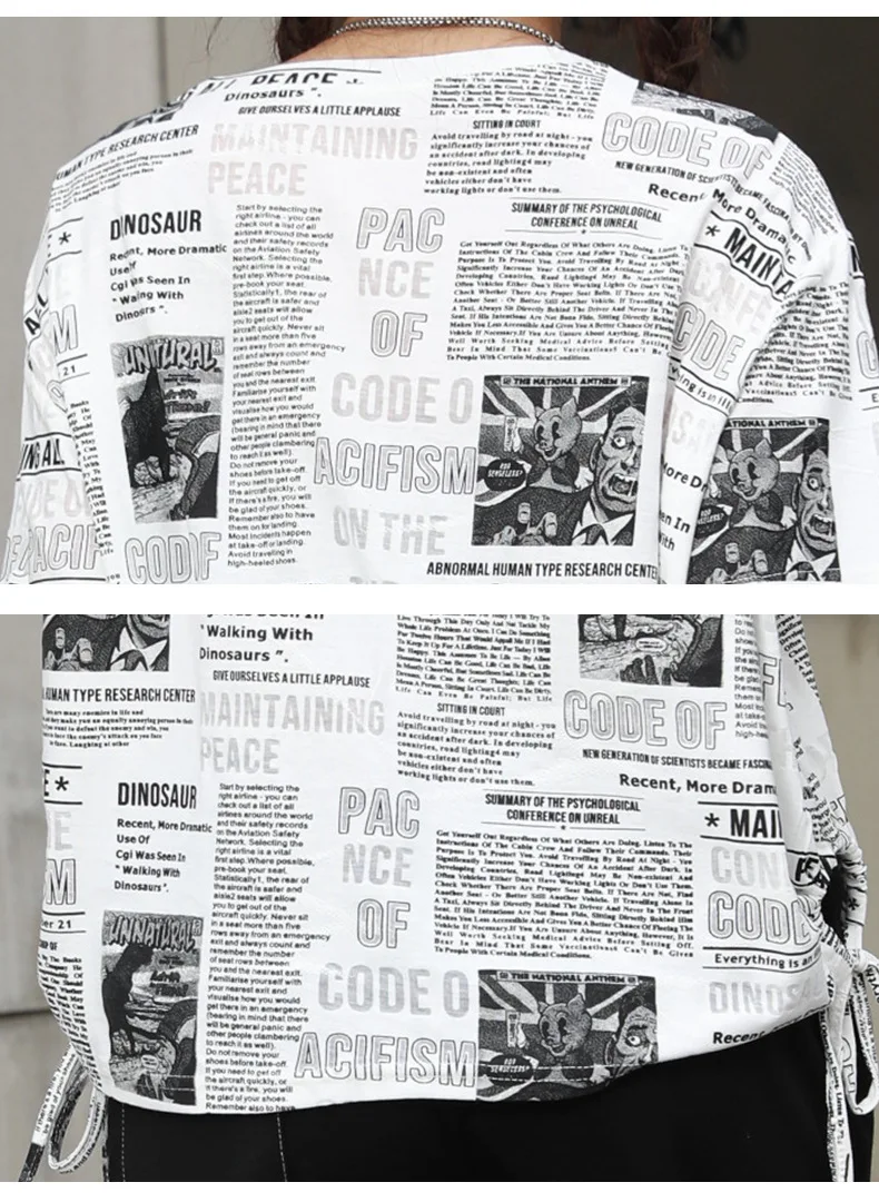 Vefadisa Fashion Newspaper Print Women T-shirt 2021 Summer Letter Female T-shirt Casual Short Sleeve Women Top Loose QYF5569
Vefadisa Fashion Newspaper Print Women T-shirt 2021 Summer Letter Female T-shirt Casual Short Sleeve Women Top Loose QYF5569