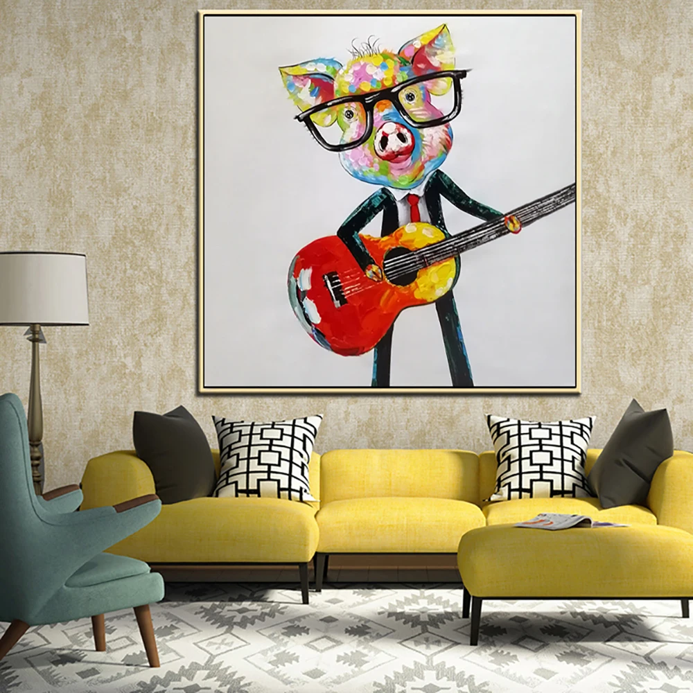 Hand Painted Oil Painting On Canvas Modern Abstract Animal Cartoon Posters Wall Art Pictures Kids Room Bedroom Decoration Mural 
Hand Painted Oil Painting On Canvas Modern Abstract Animal Cartoon Posters Wall Art Pictures Kids Room Bedroom Decoration Mural