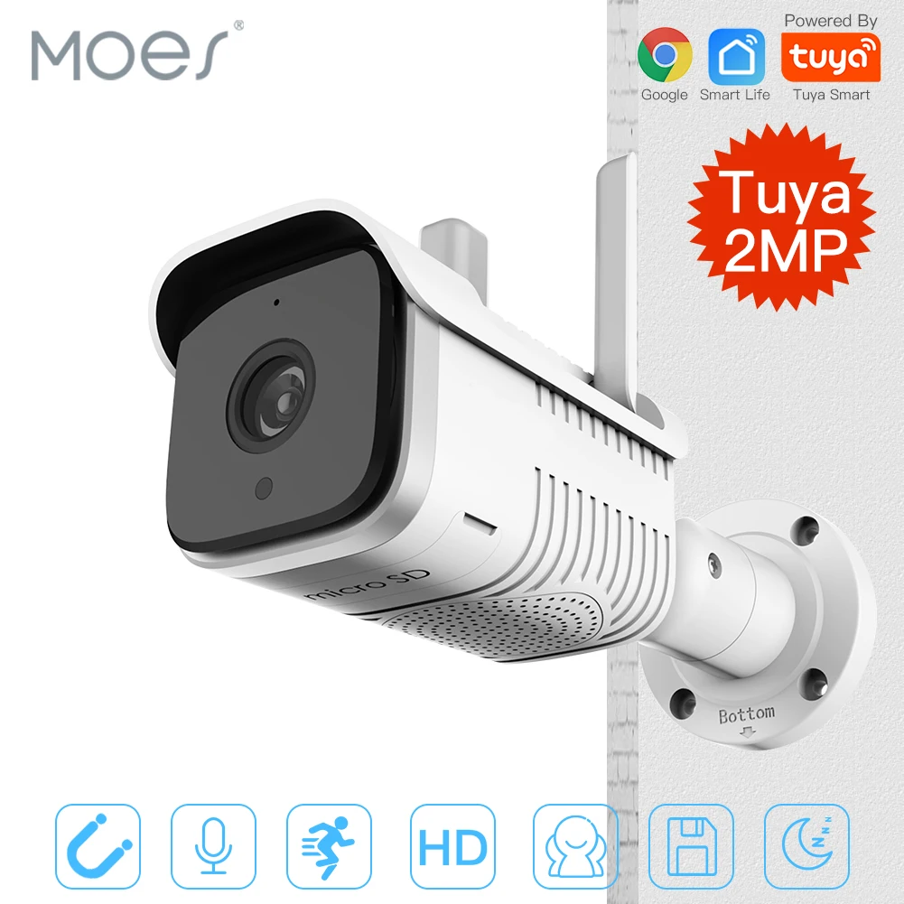 Уличная уличная Водонепроницаемая камера Tuya IP65 Wi Fi двусторонняя аудиокамера HD