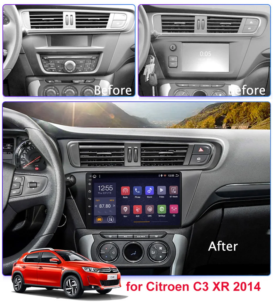 Автомагнитола для Citroen мультимедийный видеоплеер с навигацией GPS Android 8 1 SWC BT Wi-Fi