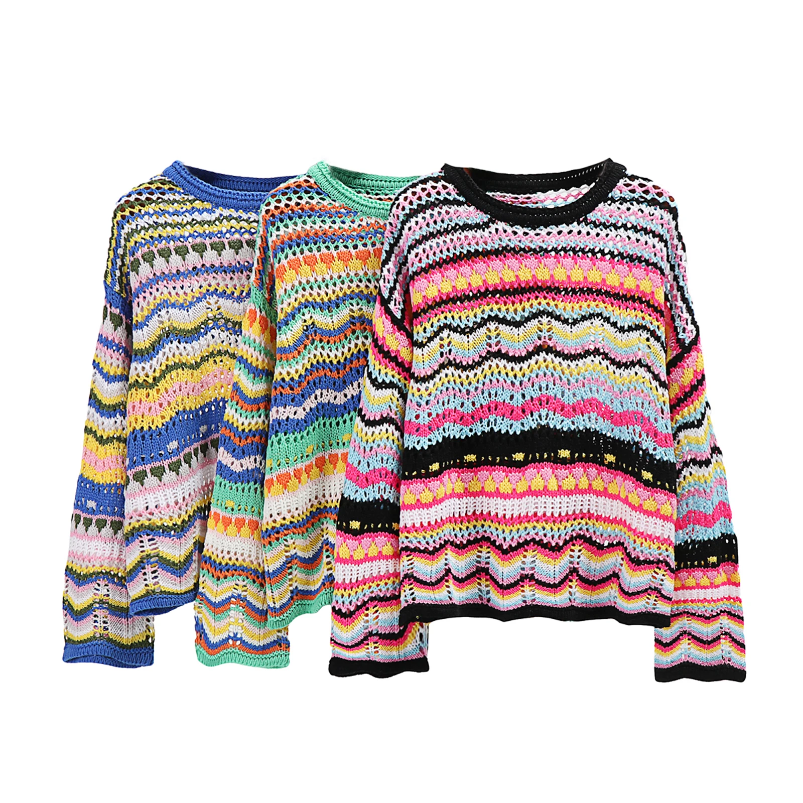 Women Round Neck Loose Sweaters, Bohemian Long Sleeve Crochet Knit Pullover Tops 2021 New Fashion
Women Round Neck Loose Sweaters, Bohemian Long Sleeve Crochet Knit Pullover Tops 2021 New Fashion