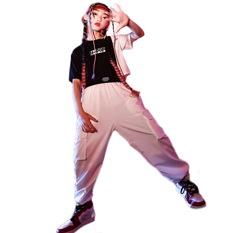Children's Fashion Street Dance Costumes Girls Black Short Sleeve and White Pants Suits Hip Hop Girls Jazz Dancing WD0145
Children's Fashion Street Dance Costumes Girls Black Short Sleeve and White Pants Suits Hip Hop Girls Jazz Dancing WD0145