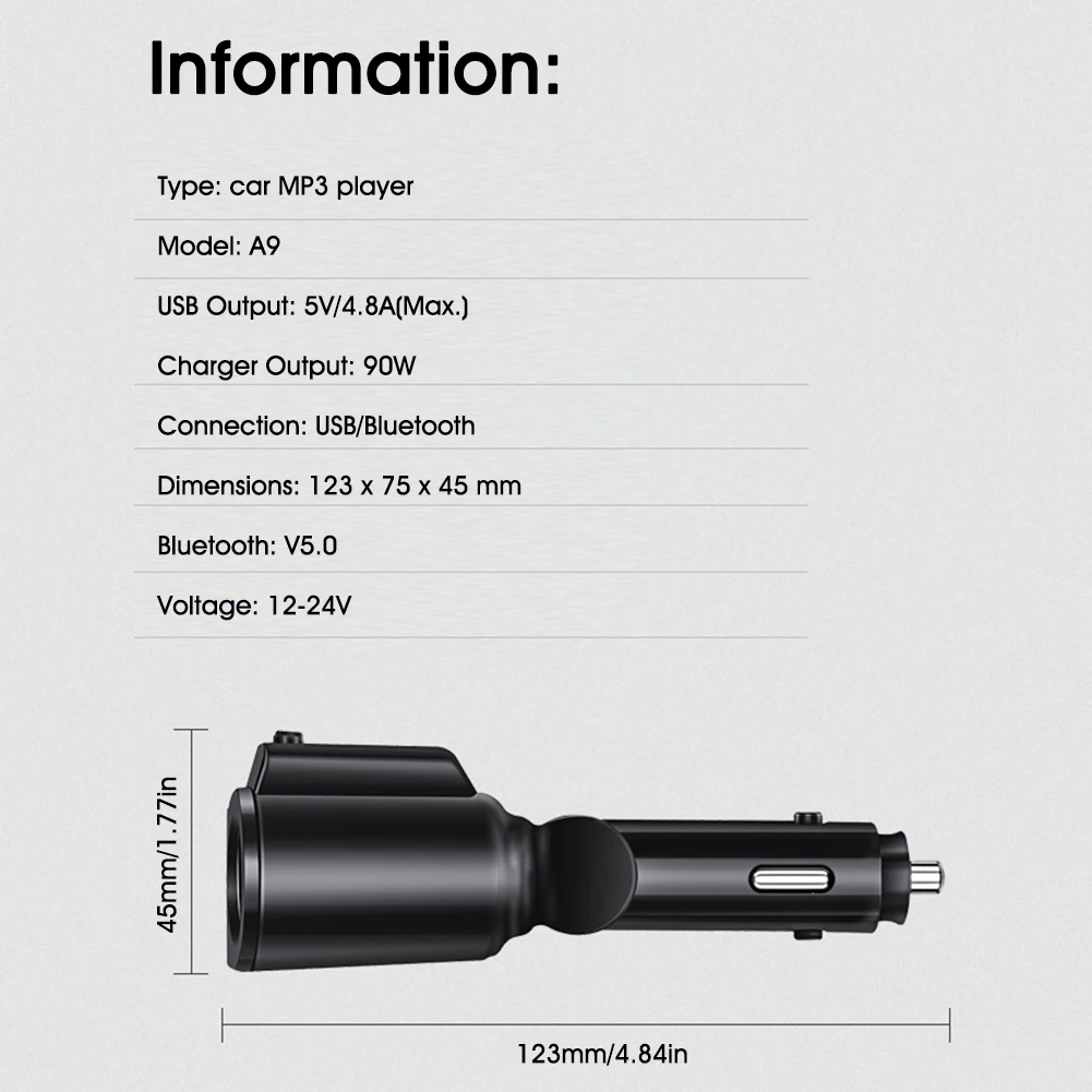 HOT SALE Car Cigarette Lighter Splitter 90W 12V/24V USB Car Charger 2 Sockets with LED Voltage Display Car Accessories In Stock
HOT SALE Car Cigarette Lighter Splitter 90W 12V/24V USB Car Charger 2 Sockets with LED Voltage Display Car Accessories In Stock