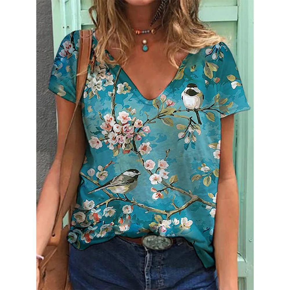 Multicolor Butterfly Print Short-Sleeved V-Neck Loose Casual T-Shirt Fashion Short Sleeve Tops Woman Clothes Pullover 2021 New
Multicolor Butterfly Print Short-Sleeved V-Neck Loose Casual T-Shirt Fashion Short Sleeve Tops Woman Clothes Pullover 2021 New