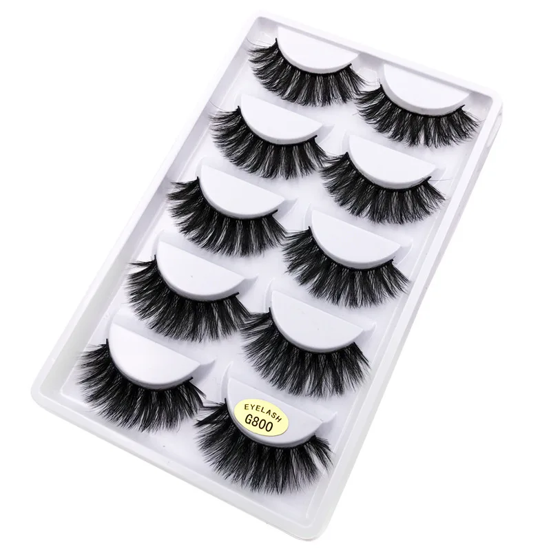 5 pairs 100% Real Fake Mink Eyelashes 3D Natural False Eyelashes 3d Mink Lashes Soft Eyelash Extension Makeup Kit Cilios G806
5 pairs 100% Real Fake Mink Eyelashes 3D Natural False Eyelashes 3d Mink Lashes Soft Eyelash Extension Makeup Kit Cilios G806
