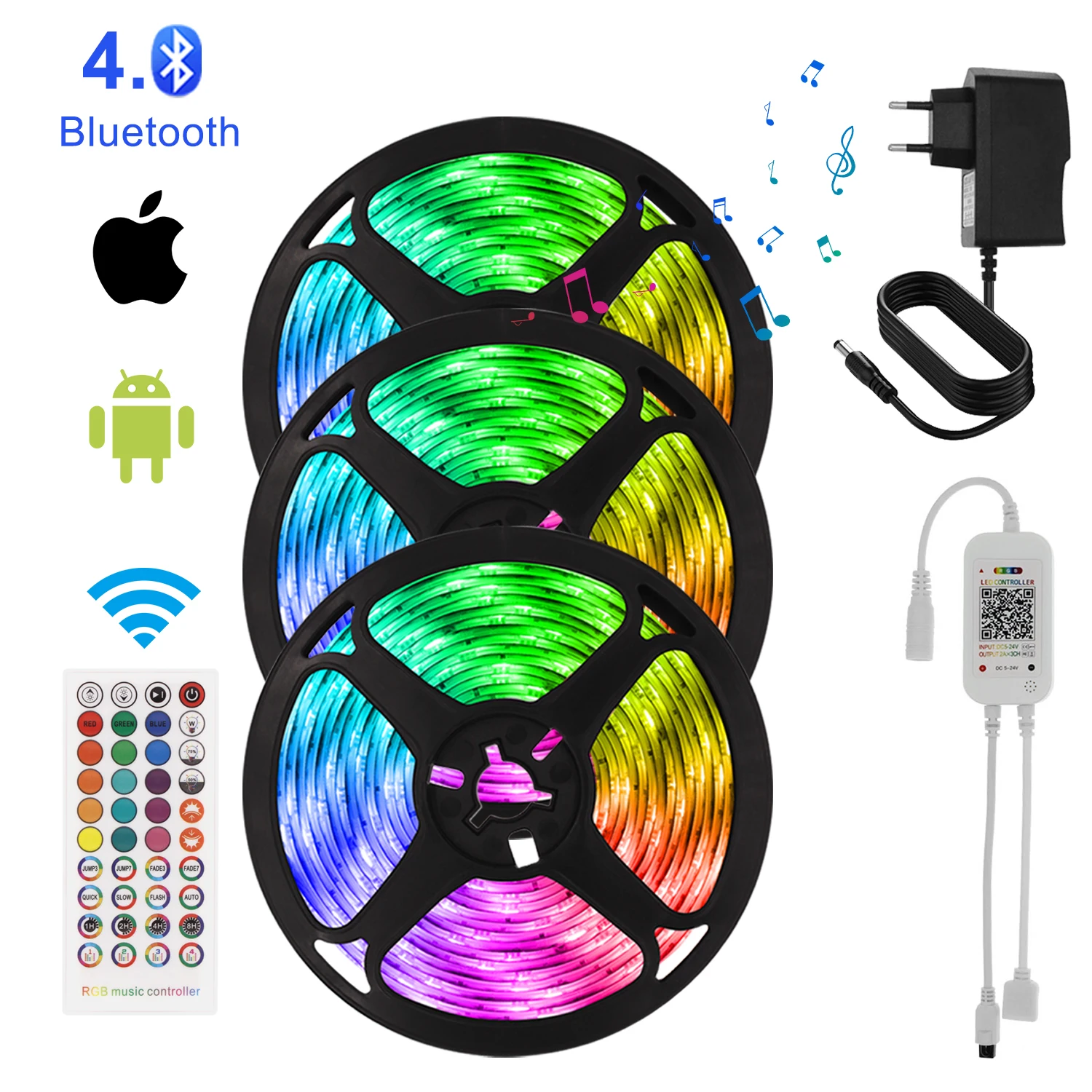 RGB Neon Strip Smart APP Control LED Strip 20 Meters Ribbon Lights Backlight Lamp 5050 Bluetooth Led Lights Bedroom Decoration
RGB Neon Strip Smart APP Control LED Strip 20 Meters Ribbon Lights Backlight Lamp 5050 Bluetooth Led Lights Bedroom Decoration