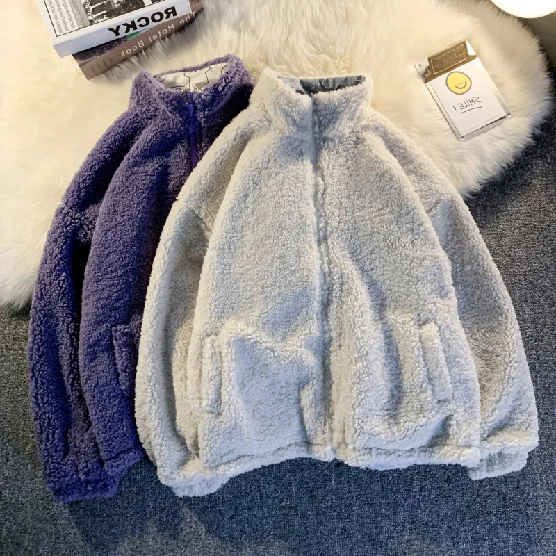 DSTWJMX Two Side Wear Women Winter Wool Jacket Coat 2021 New Thicken Warm Zipper Outwear Coats
DSTWJMX Two Side Wear Women Winter Wool Jacket Coat 2021 New Thicken Warm Zipper Outwear Coats