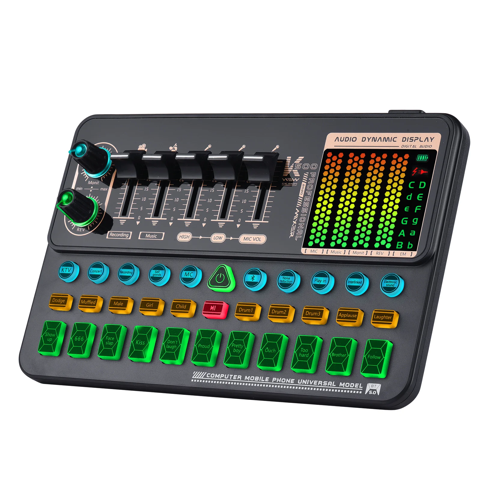 SK500 Portable Sound Card Voice Changer Device Audio Mixer Kit Microphone Stand for Computer Live Streaming Online Sound Mixer
SK500 Portable Sound Card Voice Changer Device Audio Mixer Kit Microphone Stand for Computer Live Streaming Online Sound Mixer