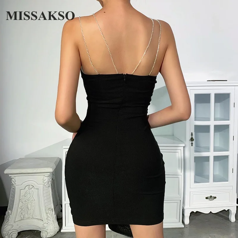 Missakso Women Bodycon Mini Dress Backless Night Club Elegant Party Sexy Summer Chains Strap Dress Black
Missakso Women Bodycon Mini Dress Backless Night Club Elegant Party Sexy Summer Chains Strap Dress Black