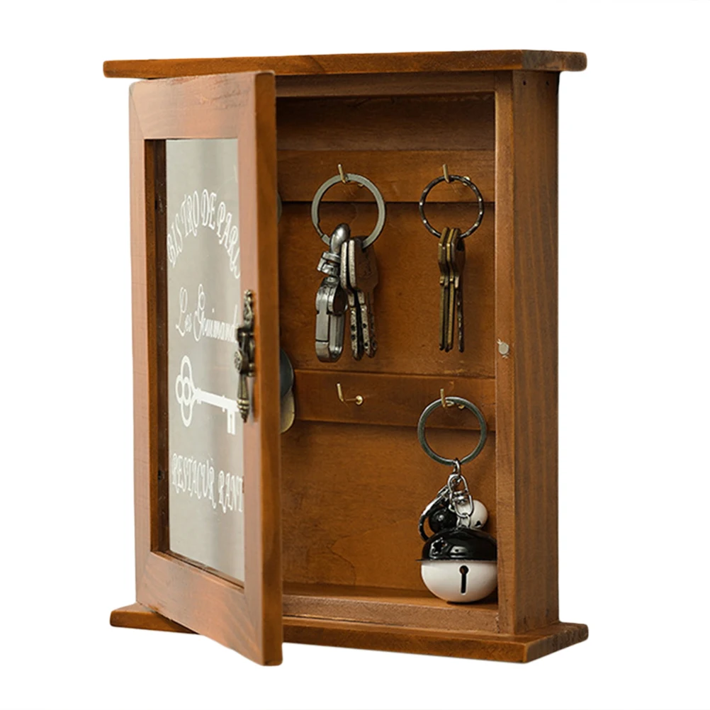 Key Organizer Wooden Key Cabinet Wall Box Beautiful Durable Retro Glass Door Key Storage Box
Key Organizer Wooden Key Cabinet Wall Box Beautiful Durable Retro Glass Door Key Storage Box