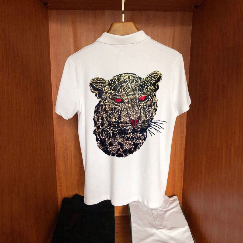 Summer New Design Men's T-Shirt Popular Casual Leopard Style Cotton Hot Diamond Breathable Sweatshirt Polo Oversized
Summer New Design Men's T-Shirt Popular Casual Leopard Style Cotton Hot Diamond Breathable Sweatshirt Polo Oversized
