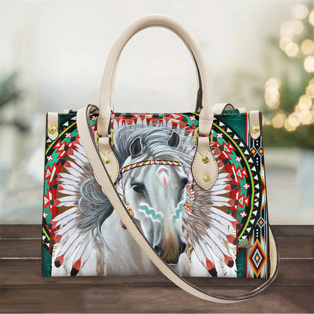 Bags For Women 2021 Newest Luxury Handbags Leather Crossbody Bag Ladies Indigenous Americans Horse Print Messenger Shoulder Sac
Bags For Women 2021 Newest Luxury Handbags Leather Crossbody Bag Ladies Indigenous Americans Horse Print Messenger Shoulder Sac