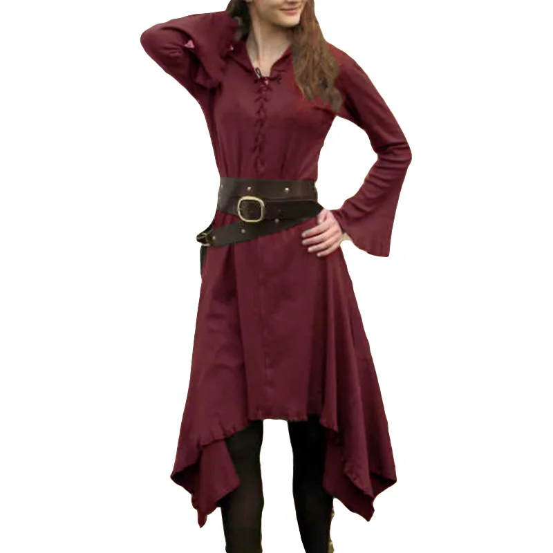 Kalenmos 5XL Plus Size Dress Women Irregular Tie Medieval Cotton Retro Lapel Solid Color Waist Belt Access Control Dresses
Kalenmos 5XL Plus Size Dress Women Irregular Tie Medieval Cotton Retro Lapel Solid Color Waist Belt Access Control Dresses