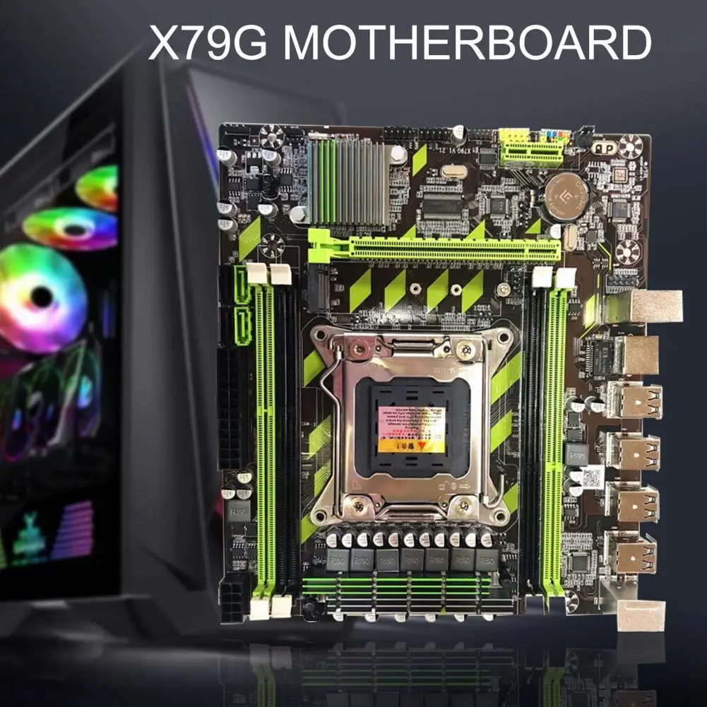 Материнская плата X79G LGA 2011 SATA 3 0 PCI-E M.2 слот 2-канальная материнская для настольного
