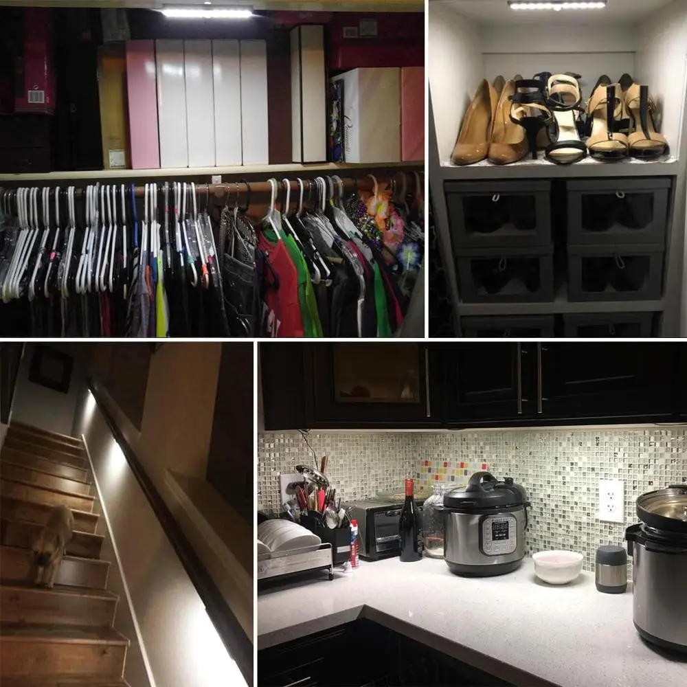6/10 LEDs Battery Operated Wireless Motion Sensor Closet Lights Magnetic Under Cabinet Lights Night Lamp For Kitchen Stairs Room
6/10 LEDs Battery Operated Wireless Motion Sensor Closet Lights Magnetic Under Cabinet Lights Night Lamp For Kitchen Stairs Room