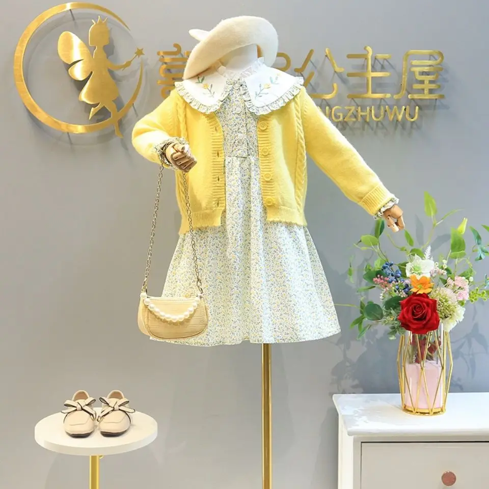 2021 Spring Autumn Girls Clothing Set New Children Long-sleeved Sweater Cotton Coat+dress Two-piece Cardigan Suit Outfits D435
2021 Spring Autumn Girls Clothing Set New Children Long-sleeved Sweater Cotton Coat+dress Two-piece Cardigan Suit Outfits D435