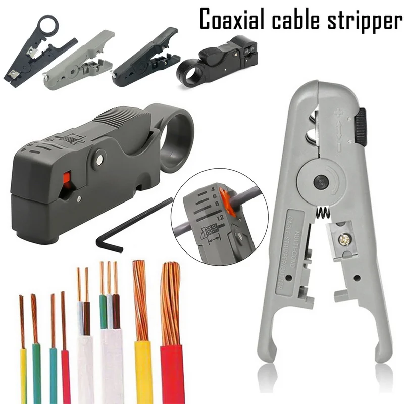 Wire Stripper Cable Stripping Pliers Crimping Tool Coaxial Cable Stripper Rotary Stripper Network Cable Stripper Manual Stripper
Wire Stripper Cable Stripping Pliers Crimping Tool Coaxial Cable Stripper Rotary Stripper Network Cable Stripper Manual Stripper