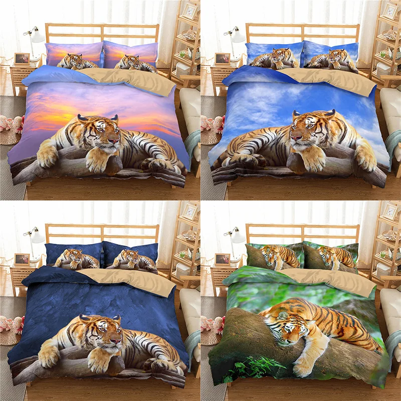 Animal Tiger 3D Digital Printing Bedding Set Duvet Cover Set King Queen Full Twin Size Quilt Cover Pillowcase Bed Set Bedclothes
Animal Tiger 3D Digital Printing Bedding Set Duvet Cover Set King Queen Full Twin Size Quilt Cover Pillowcase Bed Set Bedclothes