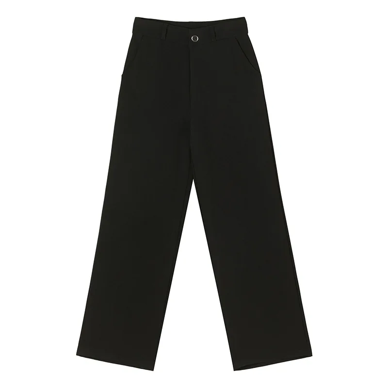2021 Spring Summer Loose Black Suit Pants Women Casual Wide Leg Pants All-match Office Lady High Waist Button Trousers
2021 Spring Summer Loose Black Suit Pants Women Casual Wide Leg Pants All-match Office Lady High Waist Button Trousers