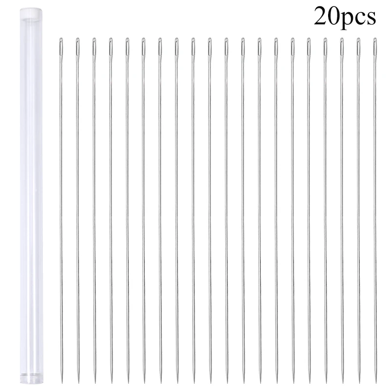 RORGETO 20pcs Large Eye Needles Stainless Steel Cross Stitch Knitting Needle Sewing Pins Set DIY Household Sewing Accessories
RORGETO 20pcs Large Eye Needles Stainless Steel Cross Stitch Knitting Needle Sewing Pins Set DIY Household Sewing Accessories