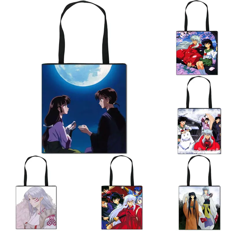 Hot Custom Japanese Anime Casual Inuyasha Style Shoulder Bag Women Foldable Canvas Portable Shopping Bags Good Quality
Hot Custom Japanese Anime Casual Inuyasha Style Shoulder Bag Women Foldable Canvas Portable Shopping Bags Good Quality