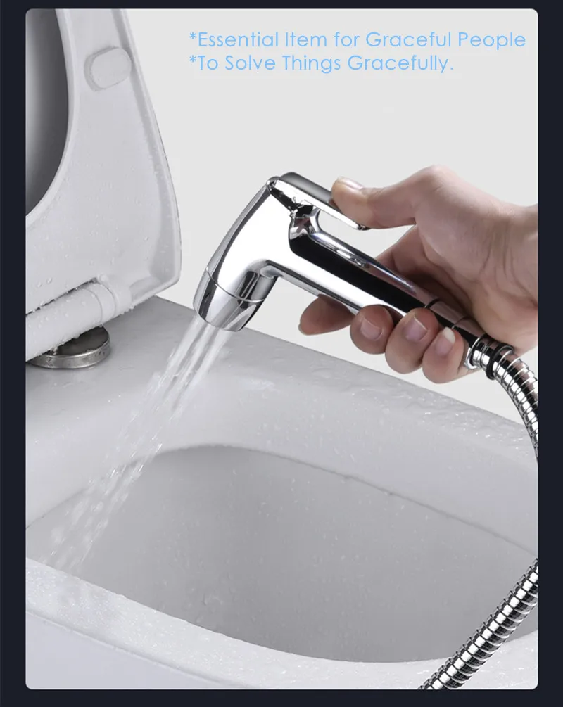 VOURUNA ABS Hand Bidet Spray mall Handheld Bathroom Shower Sprayer Chromium Plate Shattaf Portable 
VOURUNA ABS Hand Bidet Spray mall Handheld Bathroom Shower Sprayer Chromium Plate Shattaf Portable