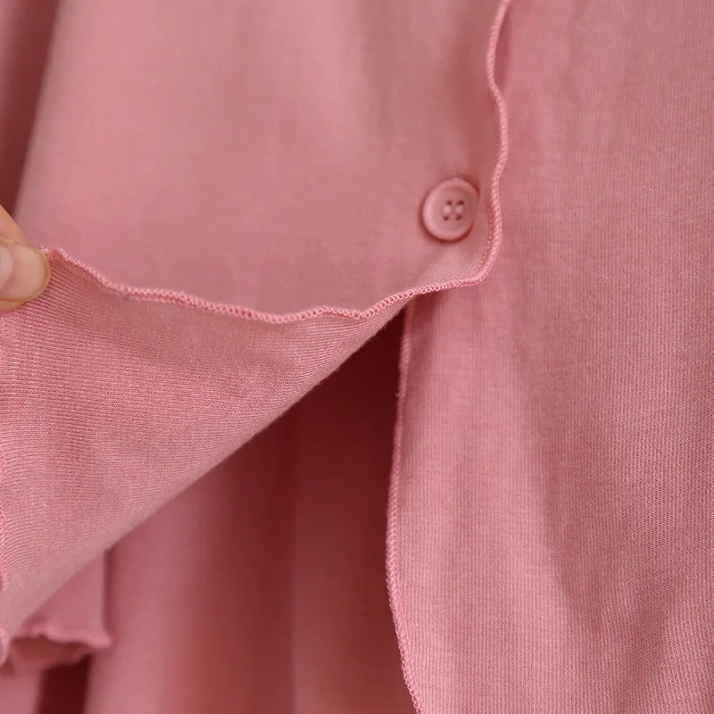 Pajamas women thin v-neck button cardigan tops home clothes modal sleepwear pyjamas Korean
Pajamas women thin v-neck button cardigan tops home clothes modal sleepwear pyjamas Korean