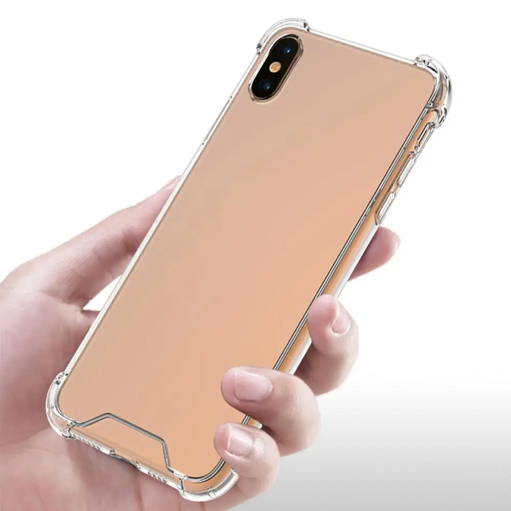 Прозрачный Роскошный прозрачный чехол 2 в 1 для телефона Iphone 12 Pro Max/XS/X/XR/6/7/8 11