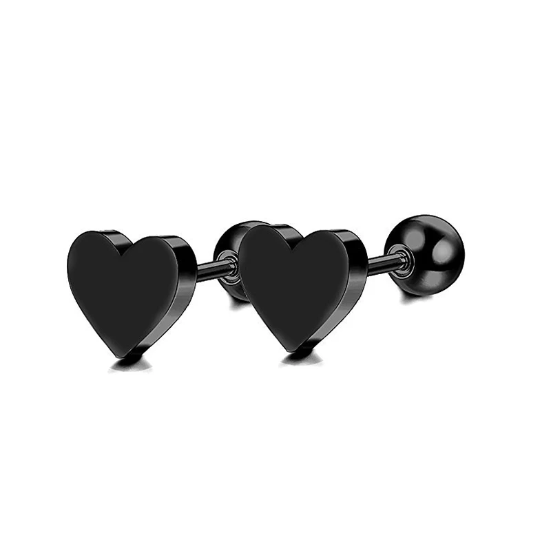 Earrings 2pcs Ear Studs Jewelry Tragus Helix Heart Shape Cartilage Piercing Hot | Украшения и аксессуары