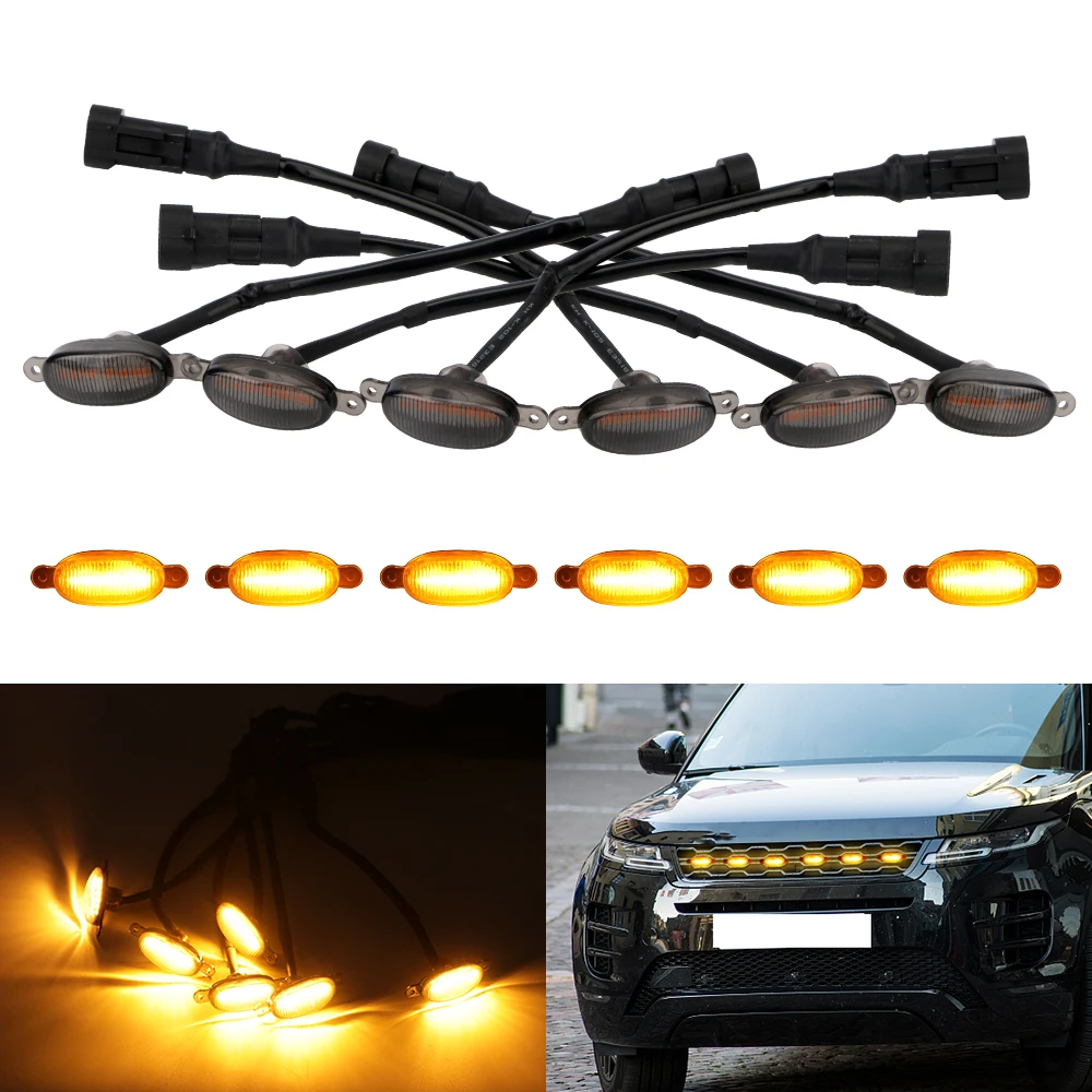 12V 5W 6 In 1 Front Grille Lighting Led Car Amber Grille Lighting Daytime Running Lamp Warning Light
12V 5W 6 In 1 Front Grille Lighting Led Car Amber Grille Lighting Daytime Running Lamp Warning Light
