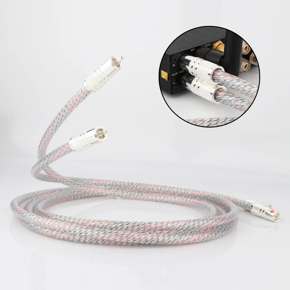 Кабель Nordost Valhalla серии 7N с посеребренным Hi Fi стереопроводом RCA аудио кабель 2RCA к