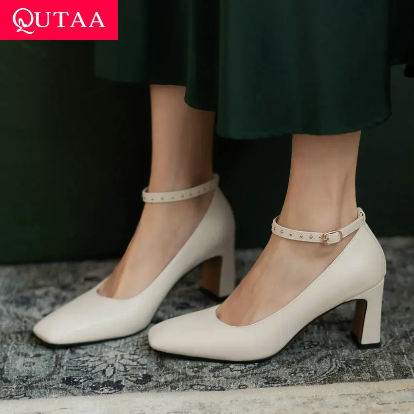 QUTAA 2021 Ankle Buckle Strap Square High Heel Female Shoes Spring Summer Microfiber Square Toe Elegant Women Pumps Size 34-40 
QUTAA 2021 Ankle Buckle Strap Square High Heel Female Shoes Spring Summer Microfiber Square Toe Elegant Women Pumps Size 34-40