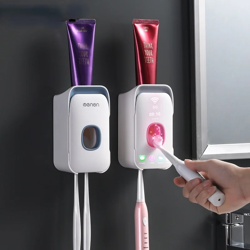 Magnetic Wall-mounted Toothbrush Holder, Automatic Toothpaste Dispenser, Toothbrush Storage, Bathroom Accessories
Magnetic Wall-mounted Toothbrush Holder, Automatic Toothpaste Dispenser, Toothbrush Storage, Bathroom Accessories