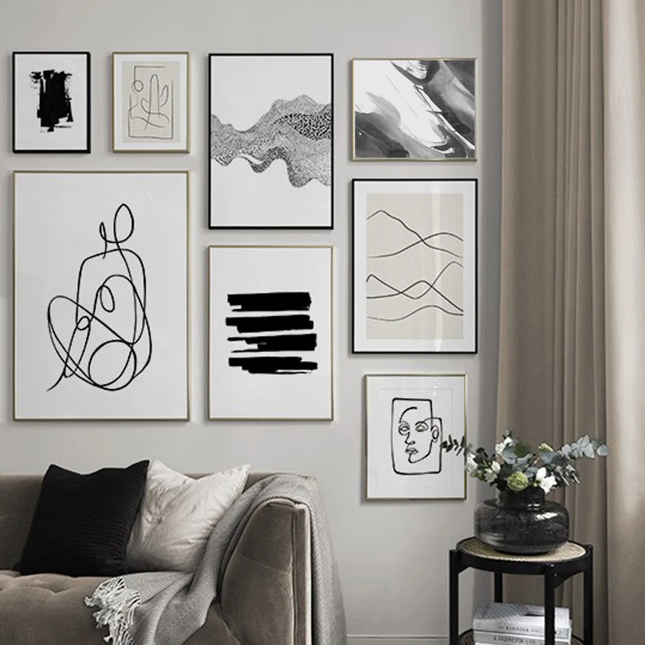 Abstract Line Face Body Wall Art Canvas Painting Black And White Figure Posters Minimalist Pictures For Living Room Home Decor 
Abstract Line Face Body Wall Art Canvas Painting Black And White Figure Posters Minimalist Pictures For Living Room Home Decor
